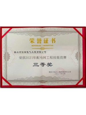 2021年配電網(wǎng)工程技能競賽三等獎